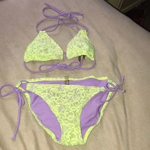VS Green & Purple Lace Bikini